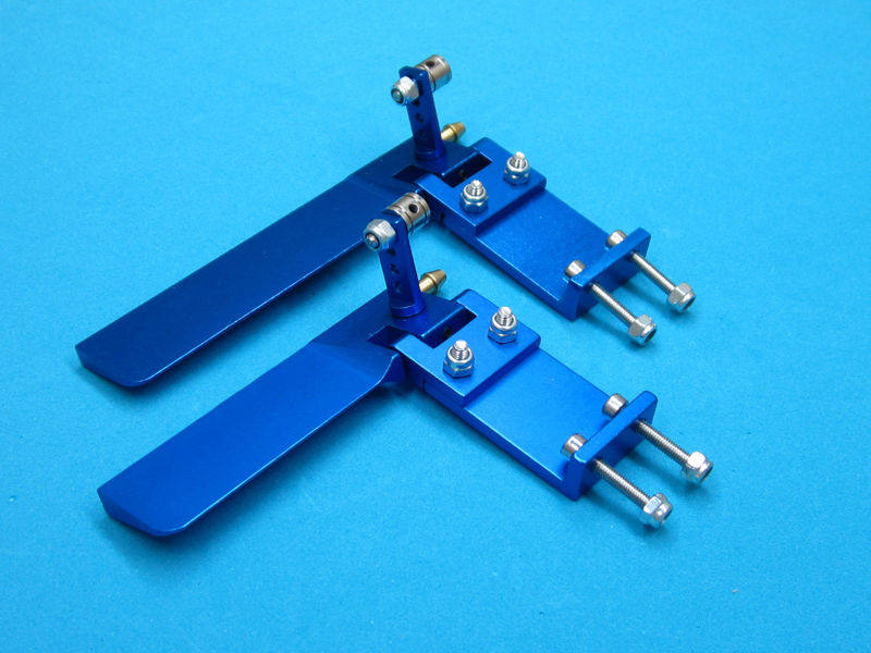 Rc Boat Rudder Aluminum Water Pickup - Niebieski 75mm 95mm CNC Aluminiowy Ster