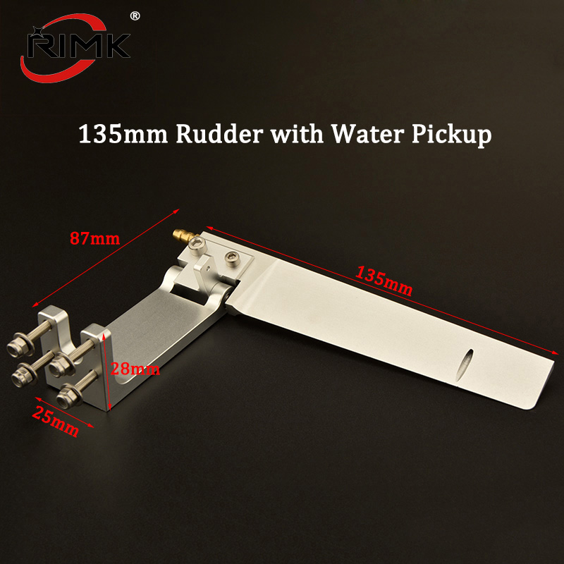 Rc Boat Rudder Aluminum Water Pickup - Zestaw sterów aluminiowych 87x135mm z wlotem