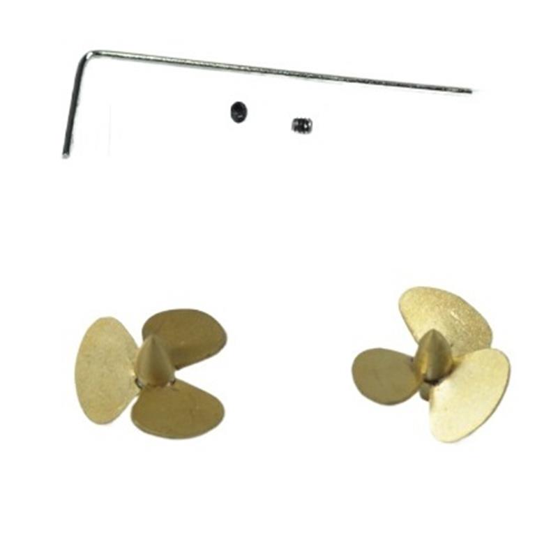 Rc Boat Metal Propeller Copper 3 Blade - Zestaw 3-łopatowych miedzianych śrub napędowych 13,5