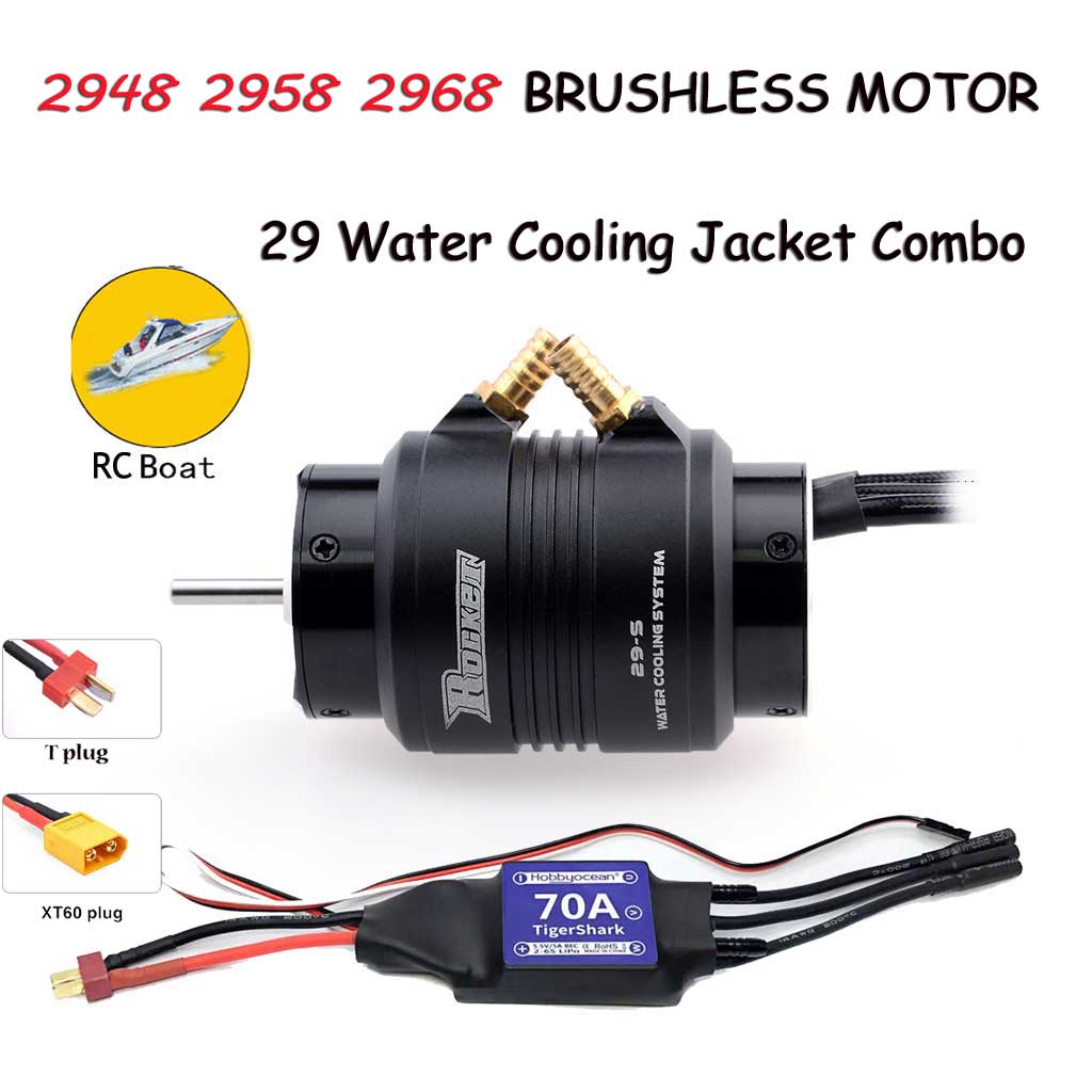 Rc Boat Water Cooling Jacket Motor - ROCKET-RC 2968 2958 2948 silnik bezszczotkowy