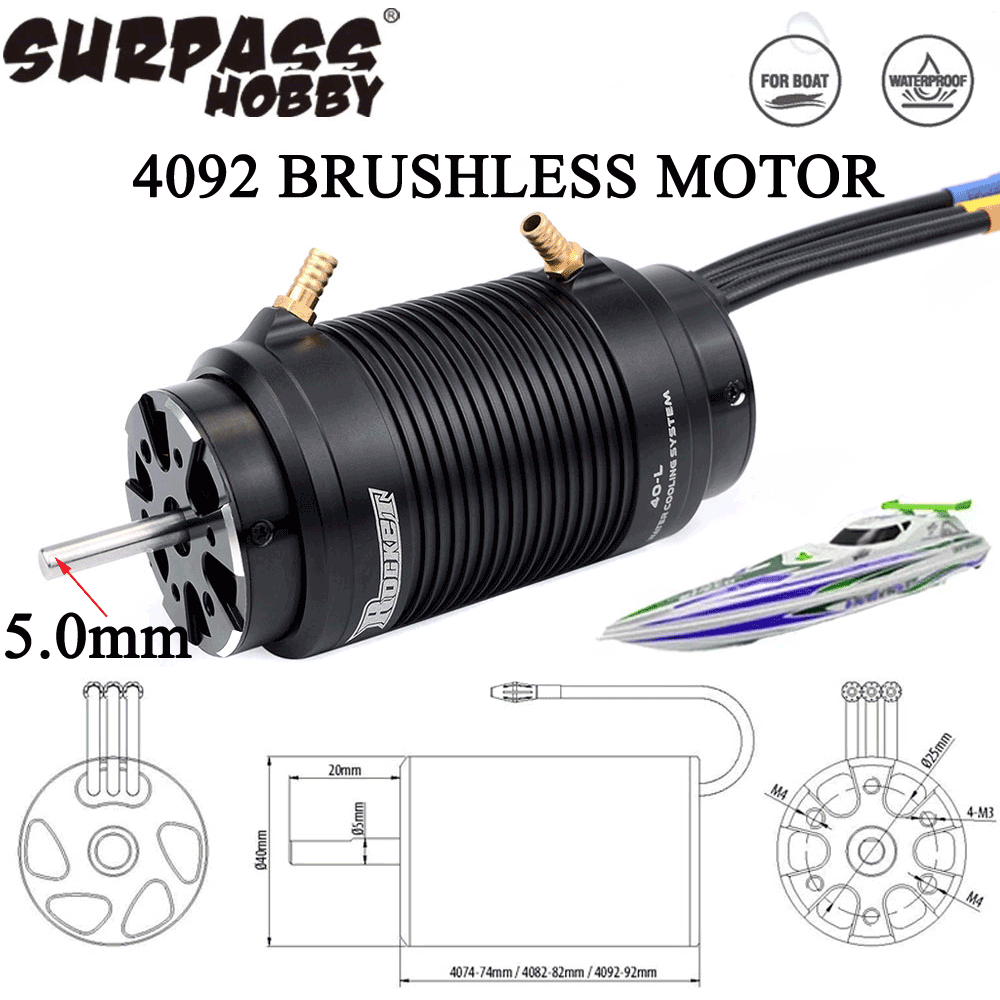 SURPASS HOBBY Rocket-RC 4092 1 – Rc Boat Water Cooling Jacket Motor recenzja i cena