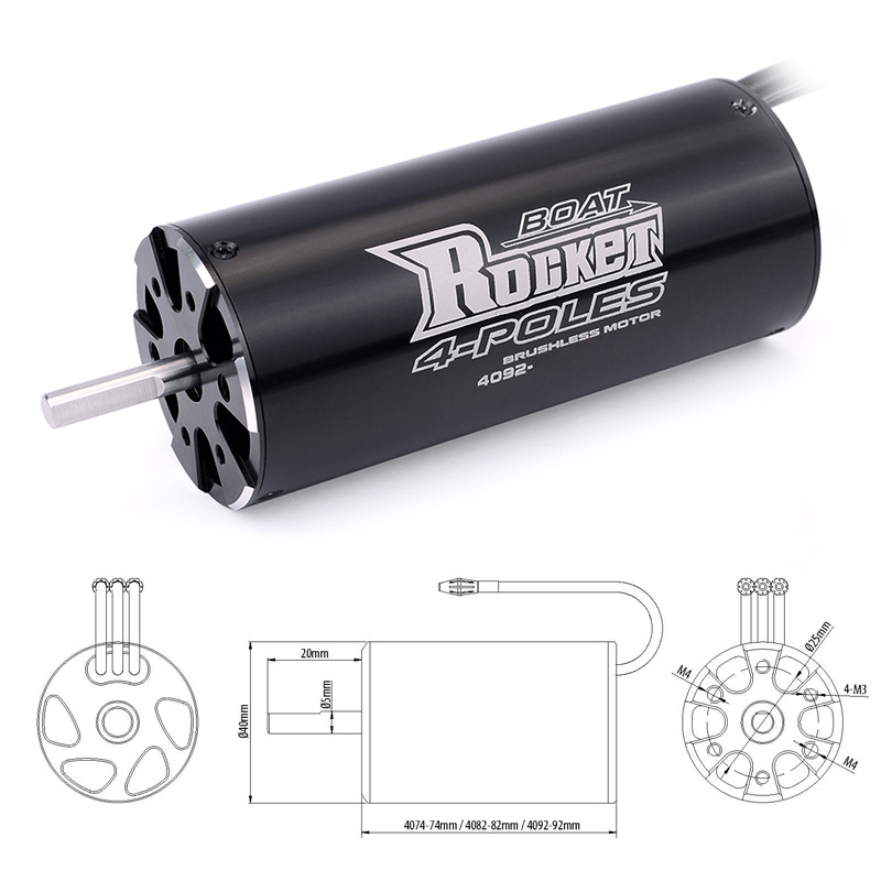 SURPASS HOBBY Rocket 4074 4082 – Rc Boat Water Cooling Jacket Motor recenzja i cena