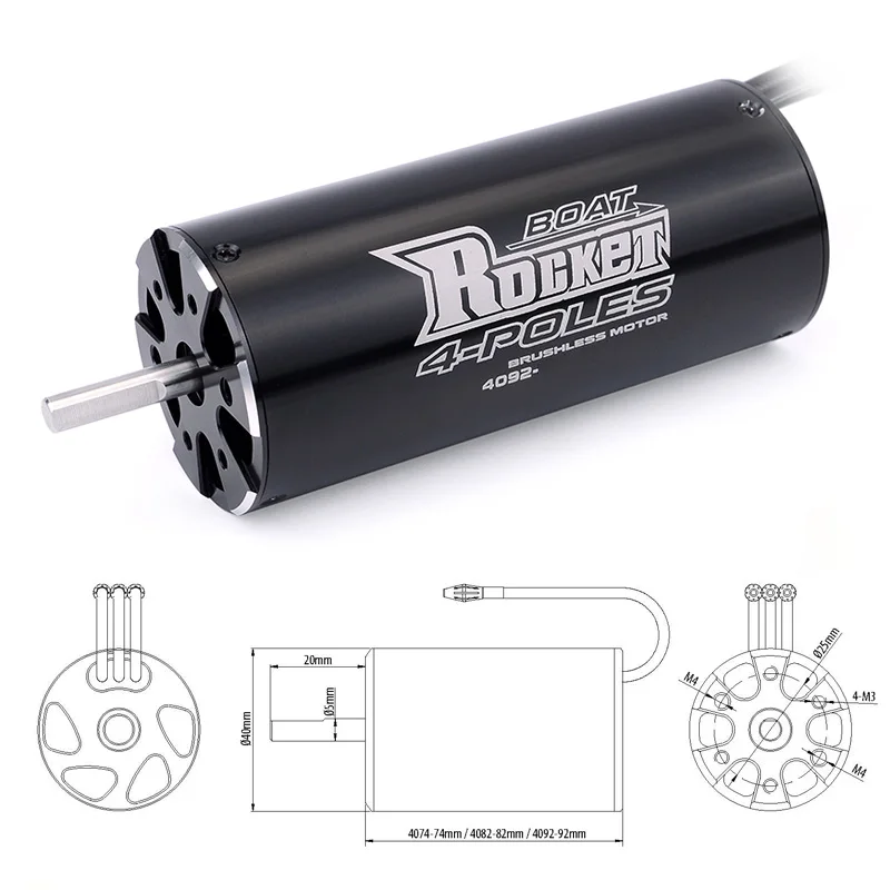 UniFlyRocket-RC 4074 4082 4092 – Rc Boat Water Cooling Jacket Motor recenzja i cena
