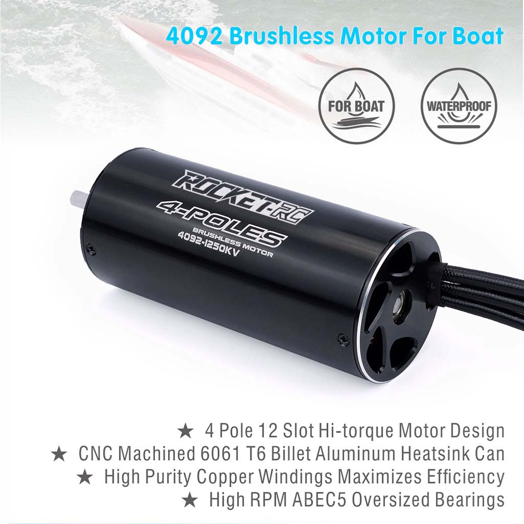 Rocket-RC 4092 1250KV 1520KV W – Rc Boat Water Cooling Jacket Motor recenzja i cena