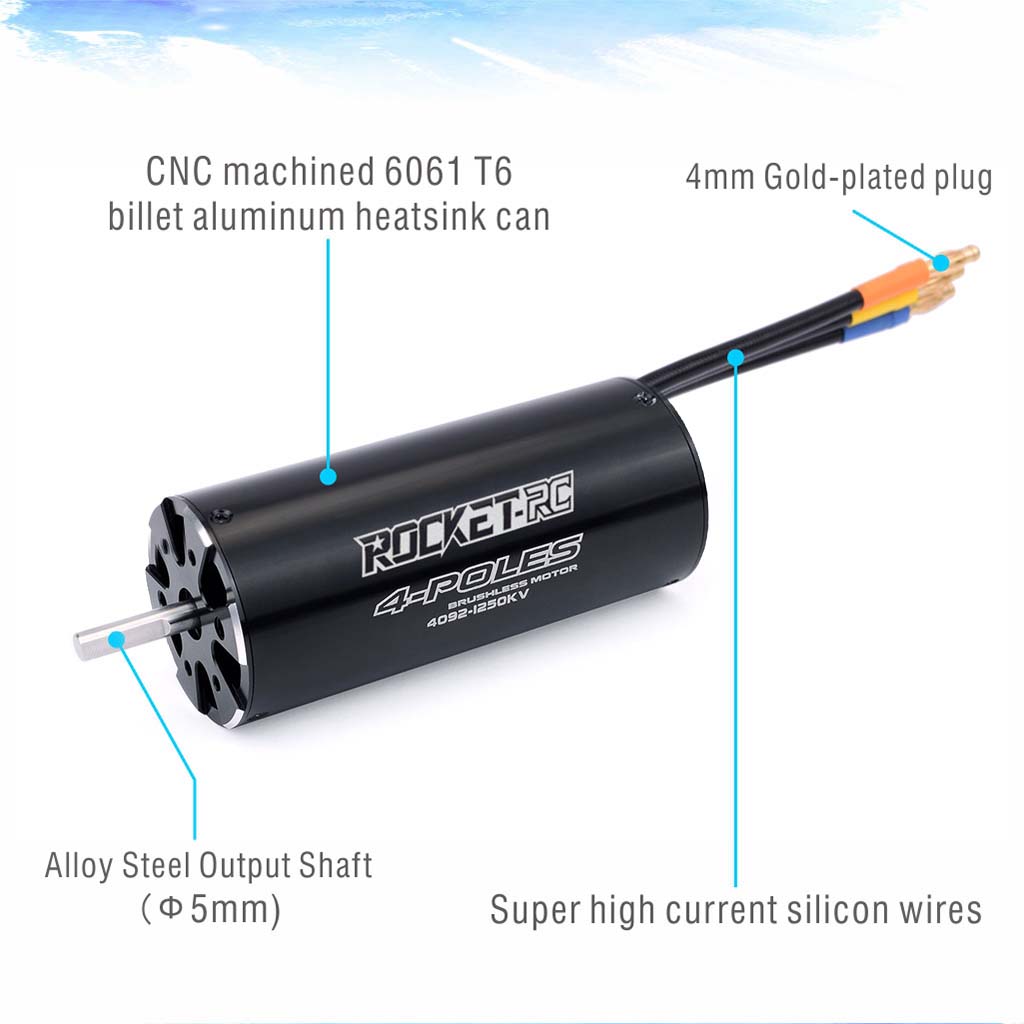 Rocket-RC 4092 1250KV 1520KV W – Rc Boat Water Cooling Jacket Motor recenzja i cena