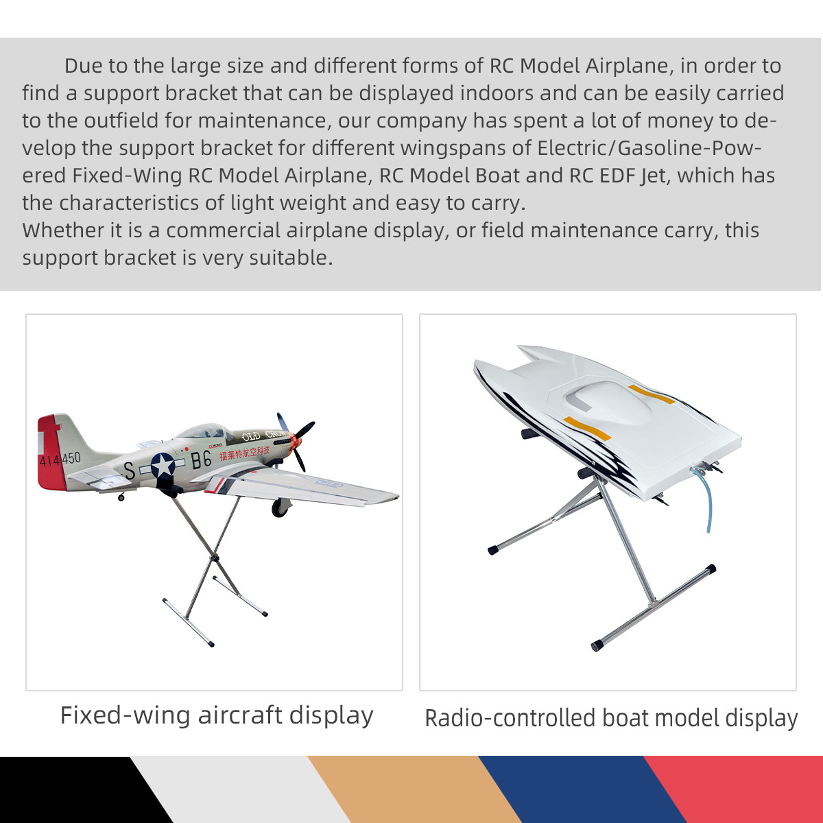 Stojak na modele Składany wspo – Rc Boat Stand Display Aluminum recenzja i cena