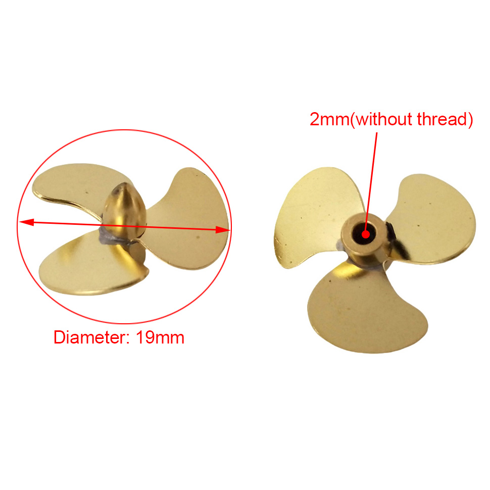 Śruba do łodzi RC 2mm 19mm Mie – Rc Boat Metal Propeller Copper 3 Blade recenzja i cena