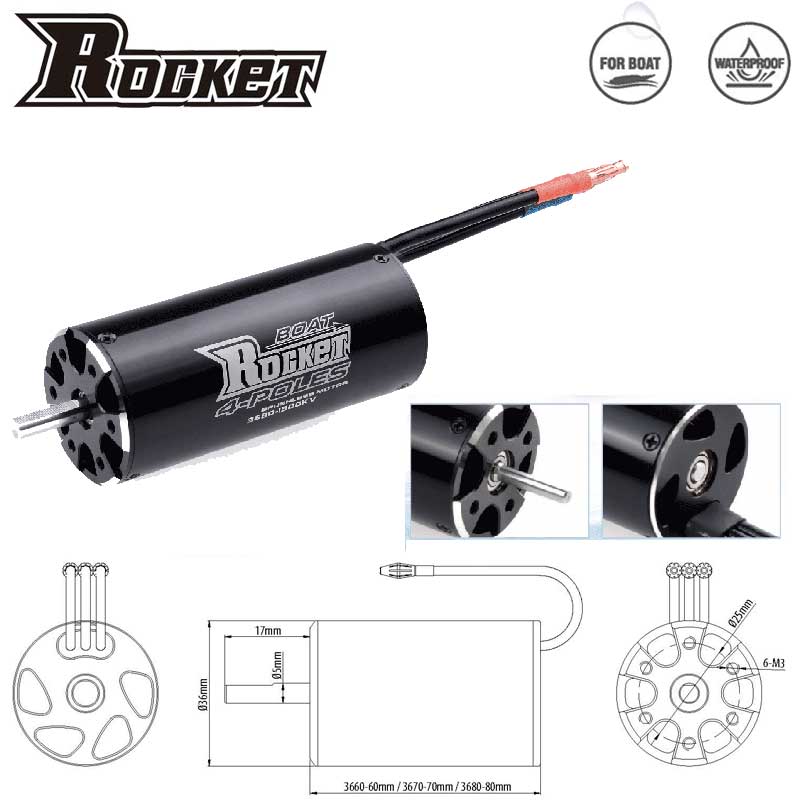 ROCKET-RC 2968 2958 2948 silni – Rc Boat Water Cooling Jacket Motor recenzja i cena